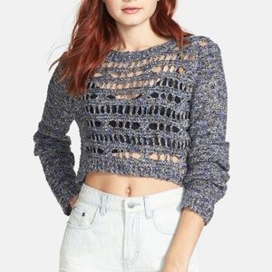 Rubbish open knit crop sweater
